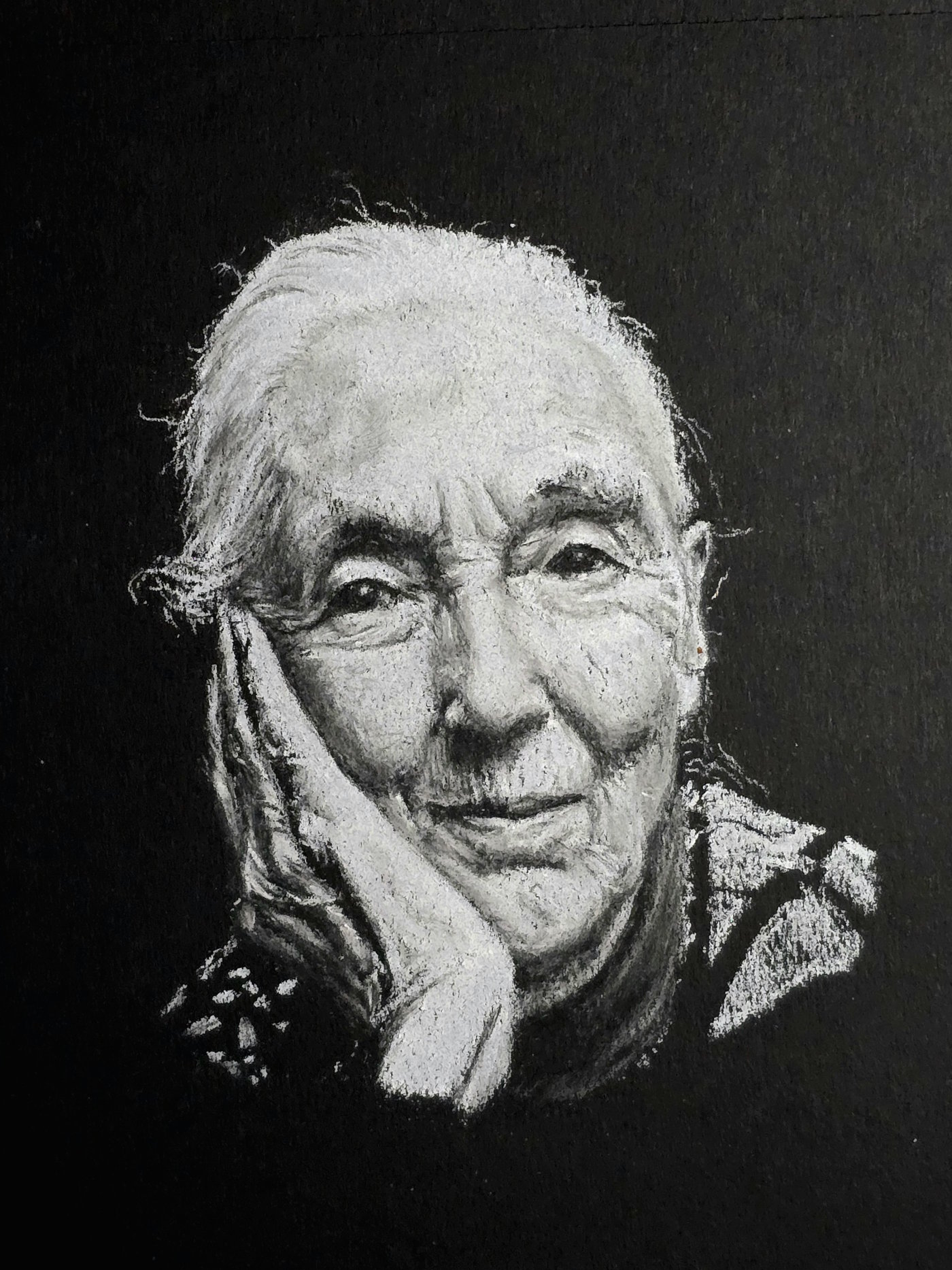 Jane Goodall - Pastelportret
