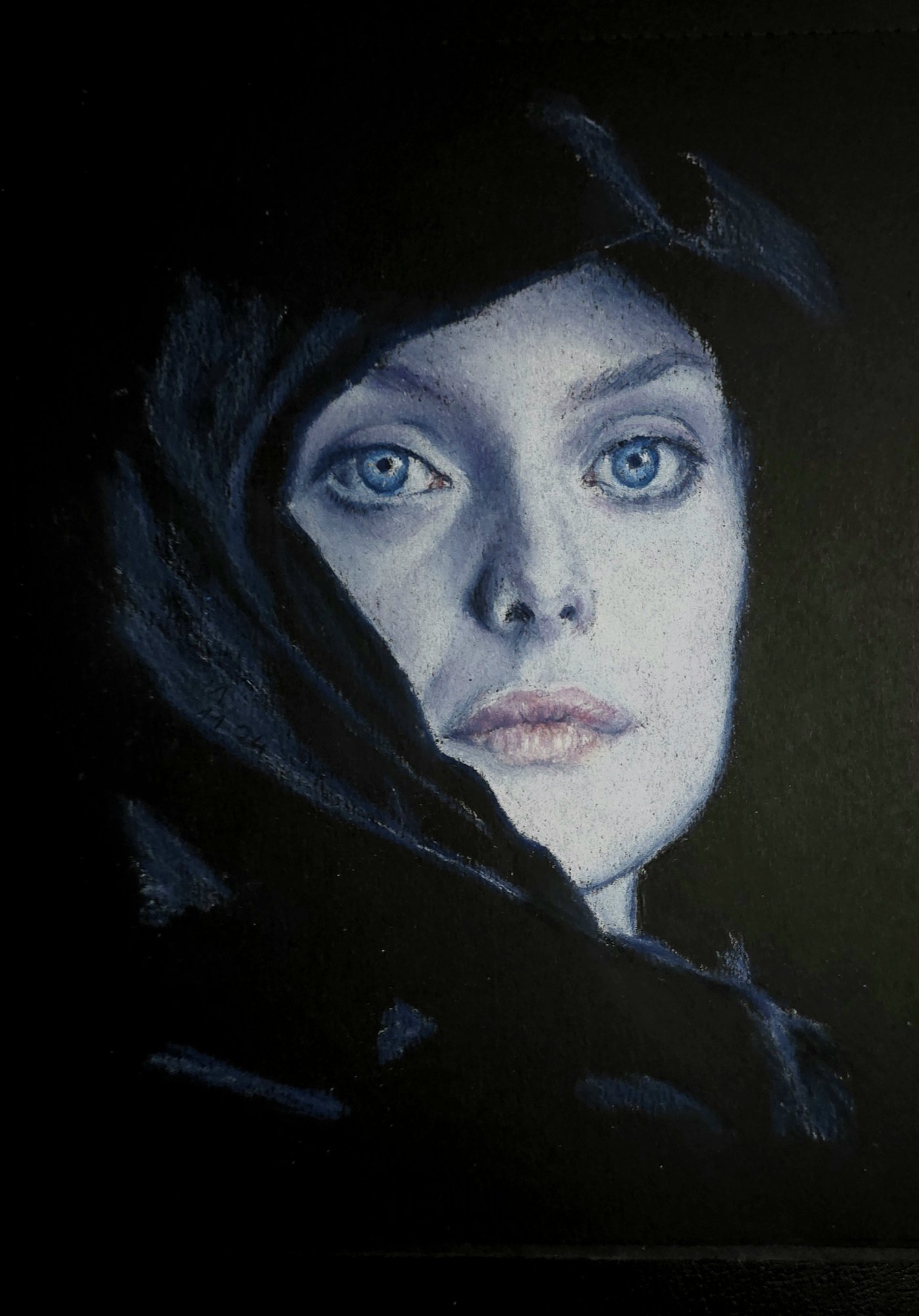 Ladyhawke Michelle Pfeiffer - Pastelportret door Massin Art