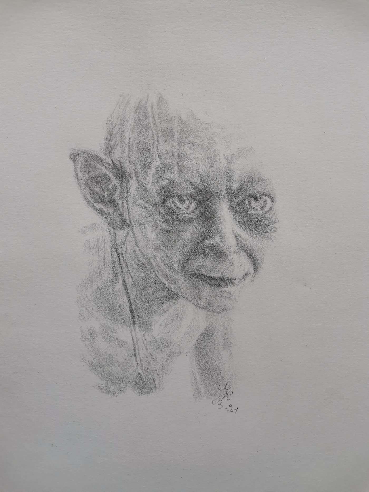 Sméagol - Celeb portret door Massin Art